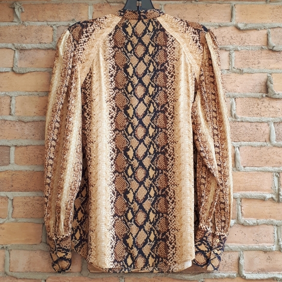 Joie Viscose Blouse Snakeskin Print - Picture 6 of 12